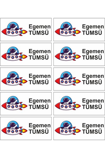 Baskı Madeni Isimli Okul Etiketi Defter Kitap Etiketi