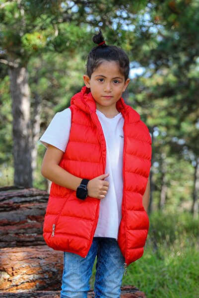 Reddot Unisex Hooded Children's Inflatable Vest - Zippered Pockets - New Season Boys' Girls' Vest