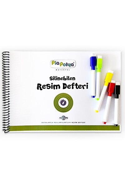 piapolya Erasable Art Book and Pens |   Ballpoint Notebook |   5 Wiping Magnet Pens