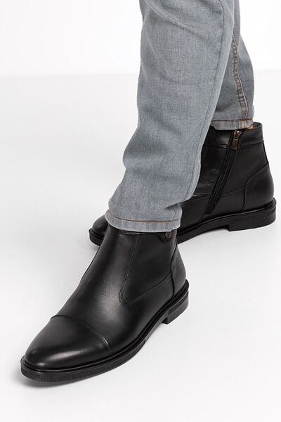 maximoda Cizme pentru bărbați din piele naturală cu blană în interior, rezist...