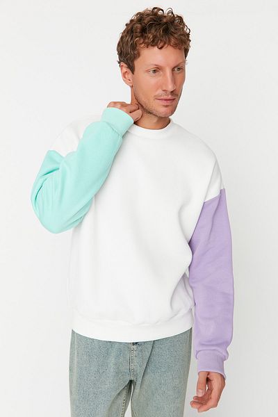 Trendyol Collection Флісовий світшот великого розміру з широким кроєм, що зберігає тепло TMNAW23SW00096