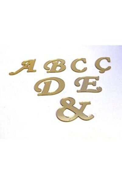 Genel Markalar Bayram Süs Altın Pleksi Harfler Pleksi Alfabe Altın