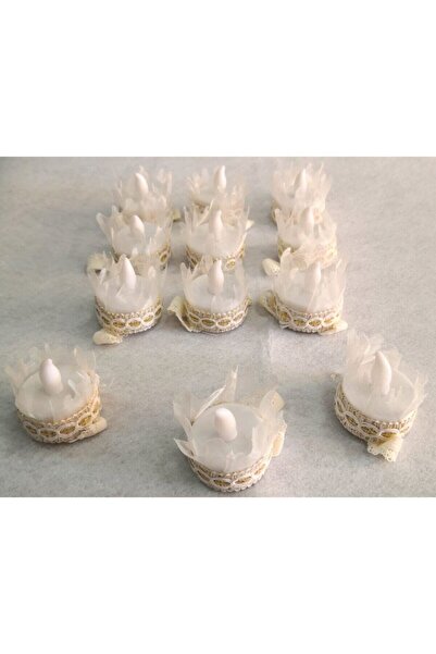 Genel Markalar Kına El Mumu Led Li  Krem 12li Paket