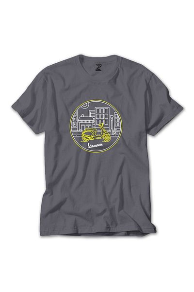 Z zepplin Μπλουζάκι Vespa Tour At City Grey