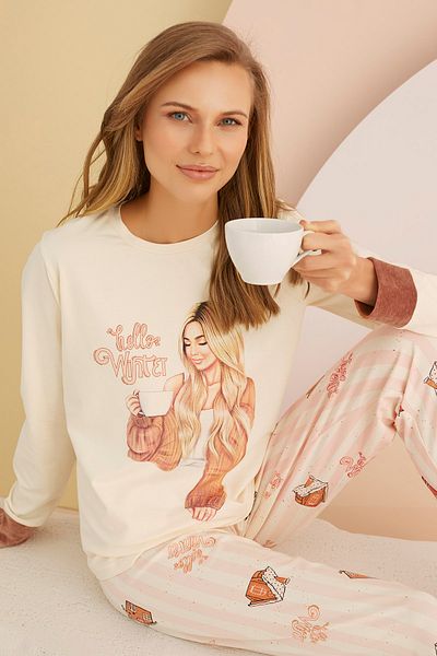Sevim 13977 Printed Pajama Set