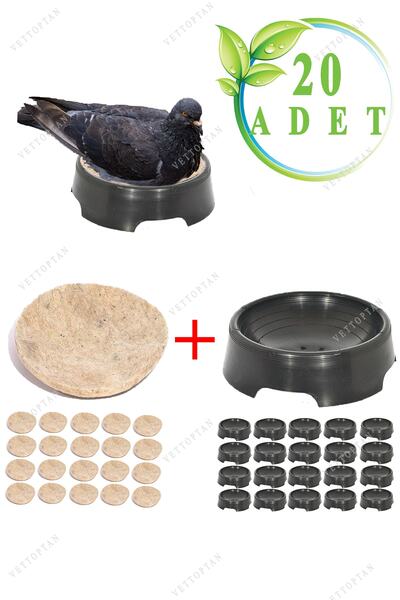 MUTLU TAVUKÇULUK Folluk 20 Adet 20 Adet Keçe Güvercin Oval Güvercin Folluğu V...