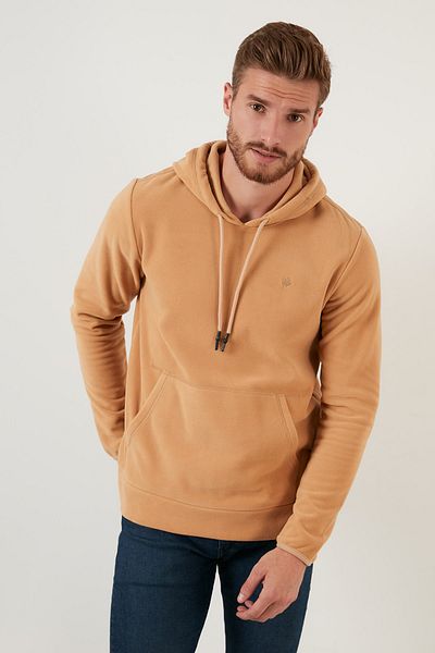 Buratti Fleece pentru bărbați din lână cu glugă cu buzunar cangur 5906032