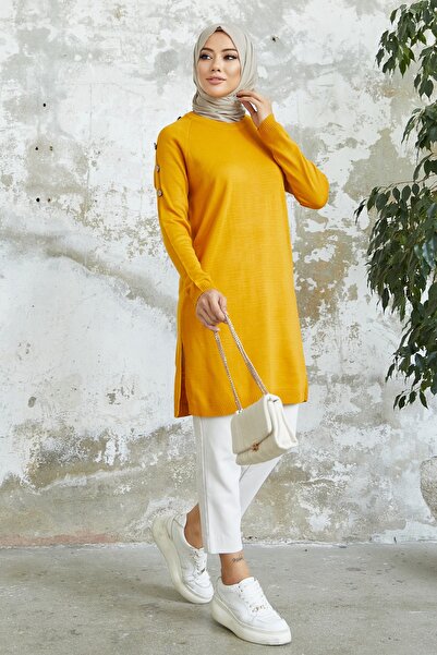 MODAEFA سترة تريكو بفتحة مفصلة