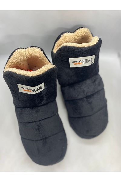 AkınalBella Unisex Μαύρες Αντιολισθητικές Μπότες Σπιτιού