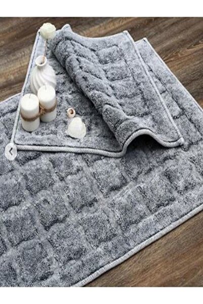 Alaçatı Home Taş Yıkama Pamuklu 2'li Klozet Takımı