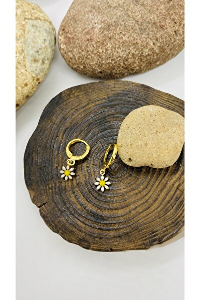 Porsuk Alternatif أقراط مينا زهور الهبي الأصيلة المصنوعة يدويًا من الزهور الع...