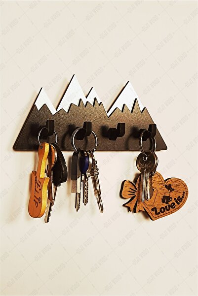 Diji Wood Dağ Figürlü Ahşap Anahtar Askısı