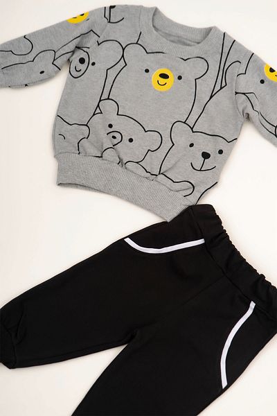 Mai Perla Smile Bear Nose 2 Pack Unisex Baby Bottom and Top Set