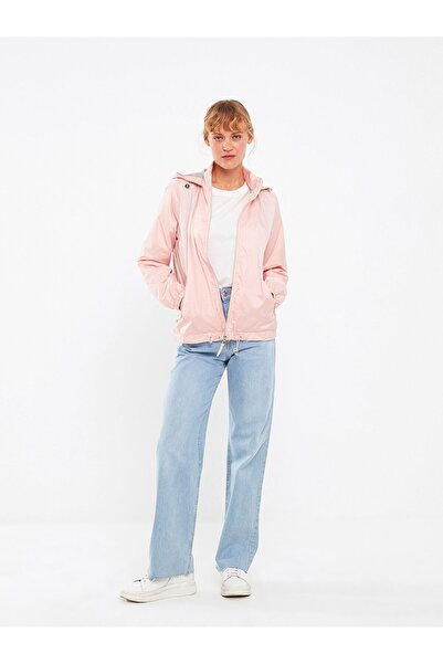 LC Waikiki Γυναικείο αδιάβροχο μονόχρωμο μακρυμάνικο με κουκούλα