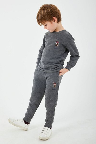 U.S. Polo Assn. Set de trening pentru băiat, gri clasic, cu licență