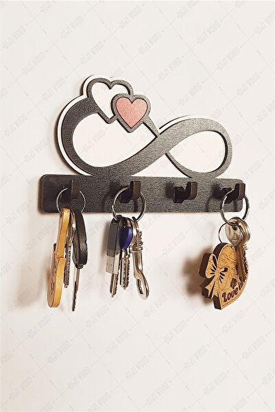 Diji Wood Sonsuzluk Figürlü Ahşap Anahtar Askısı