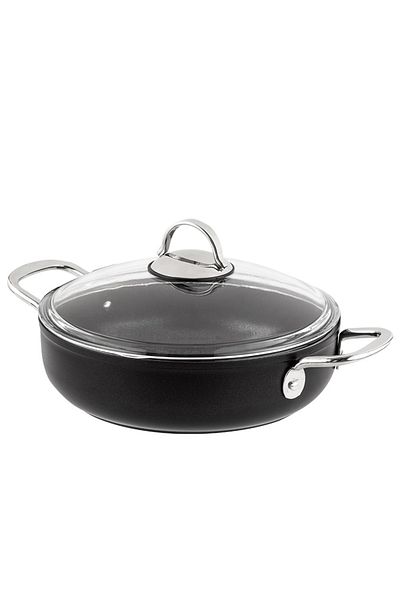 Nehir Titanium Black Flat Pot 28 Cm 4.6 Lt