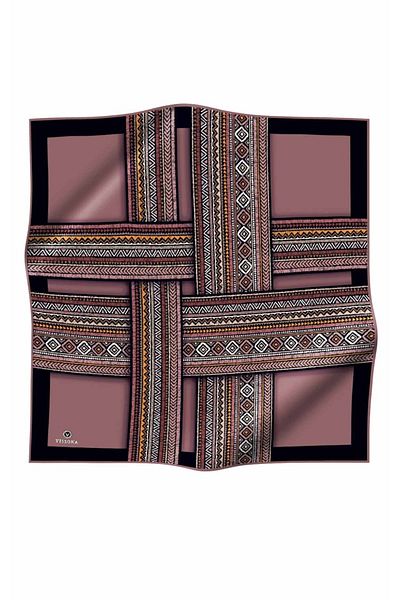 Vissona Γυναικείο μεταξωτό κασκόλ Twill Dusty Rose Beige