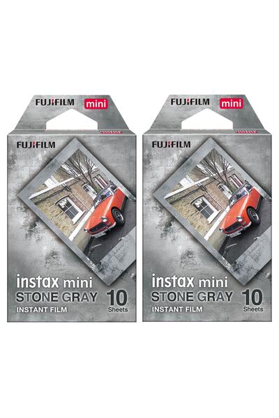 Fujifilm Instax Mini Stone Gray 10x2 Film Seti