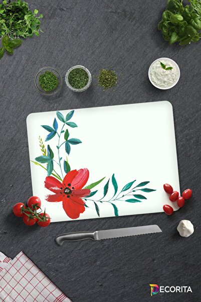 Decorita زهرة عزر منقوشة |   لوح تقطيع الزجاج - لوح تقطيع الزجاج |   30 سم × ...