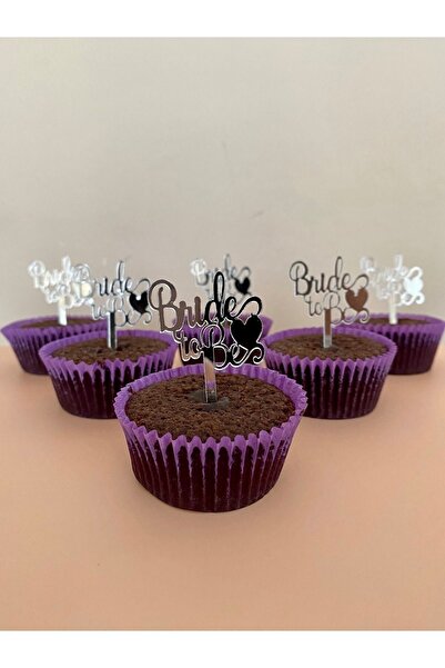 Azebu Bekarlığa Veda Partisi Bride To Be Pleksi Pasta Süsü ( Gümüş )