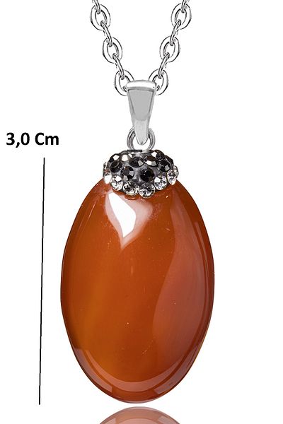 Tesbih Atölyesi Zircon Stone - Certified Red Yemen Agate Necklace