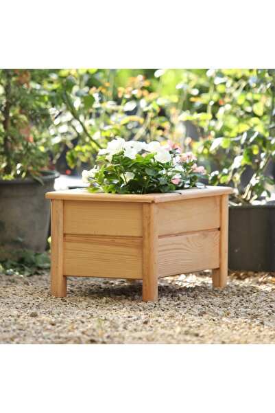 Evmodo Ahşap Saksı Dış Mekan Çiçeklik Ahşap Dekoratif Bahçe Saksısı