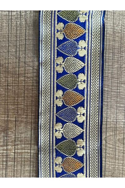 Gönülden Tasarım Ethnic Bohemian Patterned Shiny Stripe Width 5 Cm Length 1 Meter