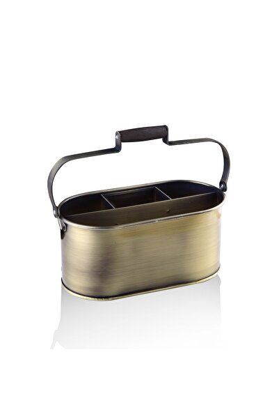 Çavdar Group Galvaniz Gold Kaplama Metal Çok Amaçlı Bölmeli 28 Cm Sepet Havlu...