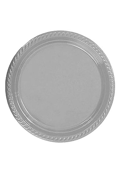party mix Plastic Silver Plate 25 Pieces