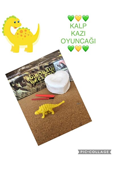AZİZ OYUNCAK Heart Scratch Toy Dinosaur Series Ankylosaurus Type Activity Activity Activity Project