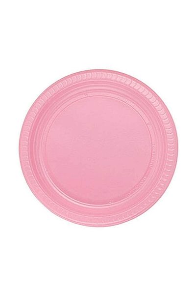 party mix Plastic Plate Pink Color 25 Pieces