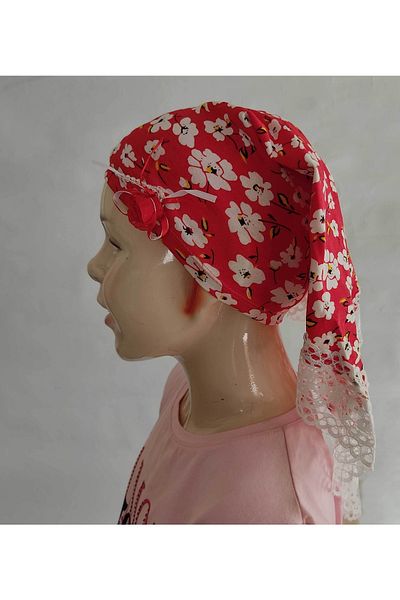 Estela Practical Bone Bone Models Bone Ready Turban Ready Bone with Flowers Red