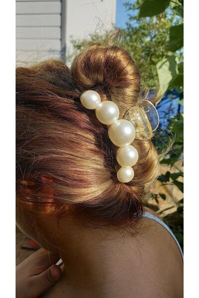 Atolye Ferda مشبك مزلاج لؤلؤي كبير (10 سم)