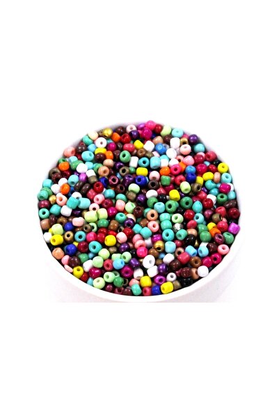 yfhobi 50 Gram - 4 Mm Karışık Renk Büyük Boy Kum Boncuk, Takı Yapım Boncuğu, ...