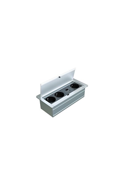 metalline ® Klip-line Bas-aç Priz Sistemi Usb-a / Usb-c - Natürel Eloksal