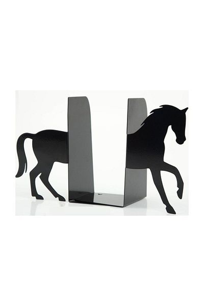Simge Yapı Dekorasyon Decorative Metal Book Holder with Horse Figure, Book Support
