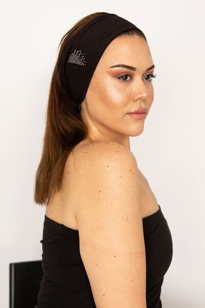 Şans Großes schwarzes schwarzes Haarbandana für Damen 65n34234