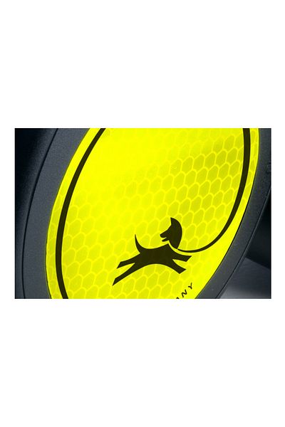 Flexi New Neon L Size Strip Collar Large 5 Meters Automatic Striped Dog Extension Max 50kg Yellow