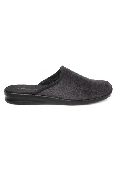 Muya 32802 Robin Closed Front House Slippers Μαύρες ανδρικές παντόφλες