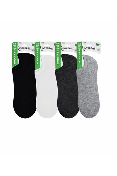 İntegral 12 Pack Men's Bamboo Sneakers - Mixed Seamless Socks