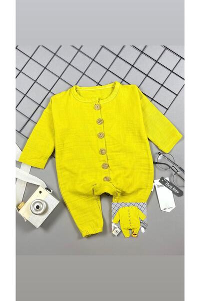 Murat Baby Düğmeli Muslin Tulum