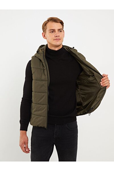 LC Waikiki Чоловічий надувний жилет з капюшоном стандартної форми