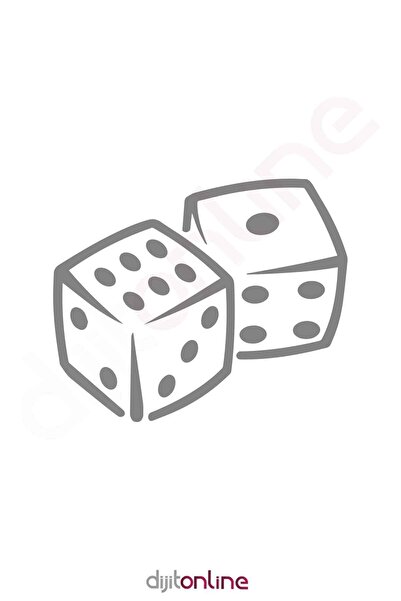 Dijitonline Dice Auto Sticker Dice Car Glass Sticker 20x16cm