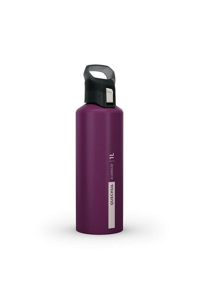 Decathlon 1 Pack Purple Flask - Aluminum Sports Flask, for Camping, School, Running, Basketball, Football