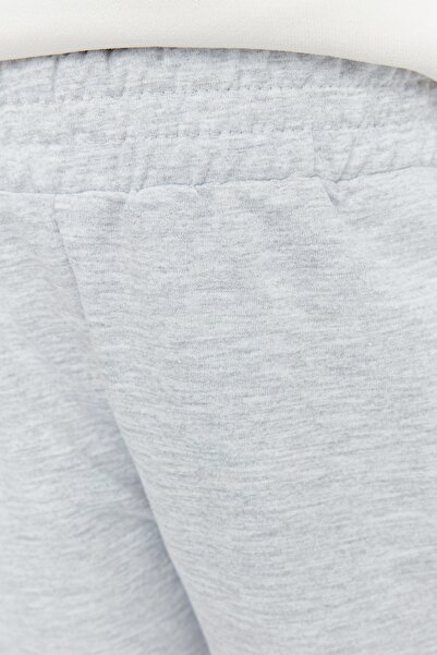 TRENDYOLKIDS Gray Patterned Girl's Knitted Sweatpants TKDAW23EA00086