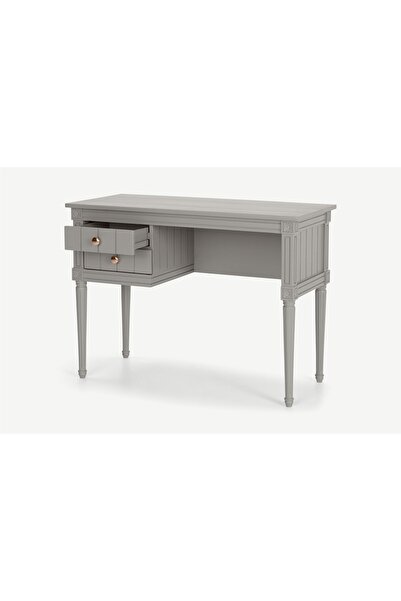 Romano Dizayn Vintage Ahşap Çalışma Masası Rmn 5304, Gri
