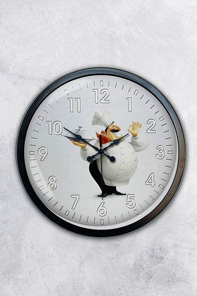 Kasva Concept 40 cm Black Metal Kitchen Wall Clock