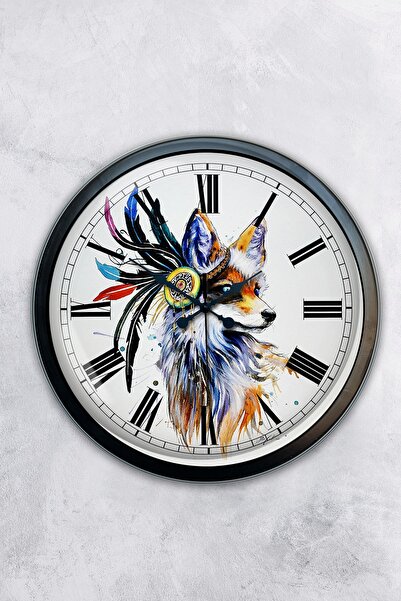 AİB STORE Ρολόι τοίχου 40 εκ. Μαύρο Μεταλλικό Μοντέρνα Τέχνη