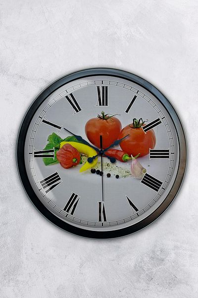 Kasva Concept 40 cm Black Metal Kitchen Wall Clock